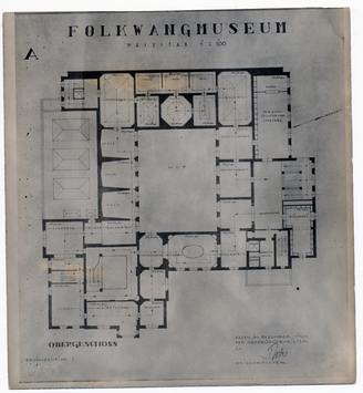 Vorschaubild Essen: Folkwangmuseum, Grundriss, Obergeschoss